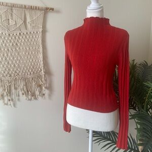 Urban Outfitters Velma Cable Knit Mock Neck Sweater